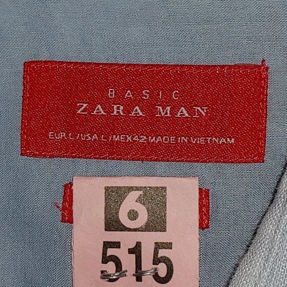 Zara Mens L Soft Cotton Dress Shirt - Picture 5 of 8